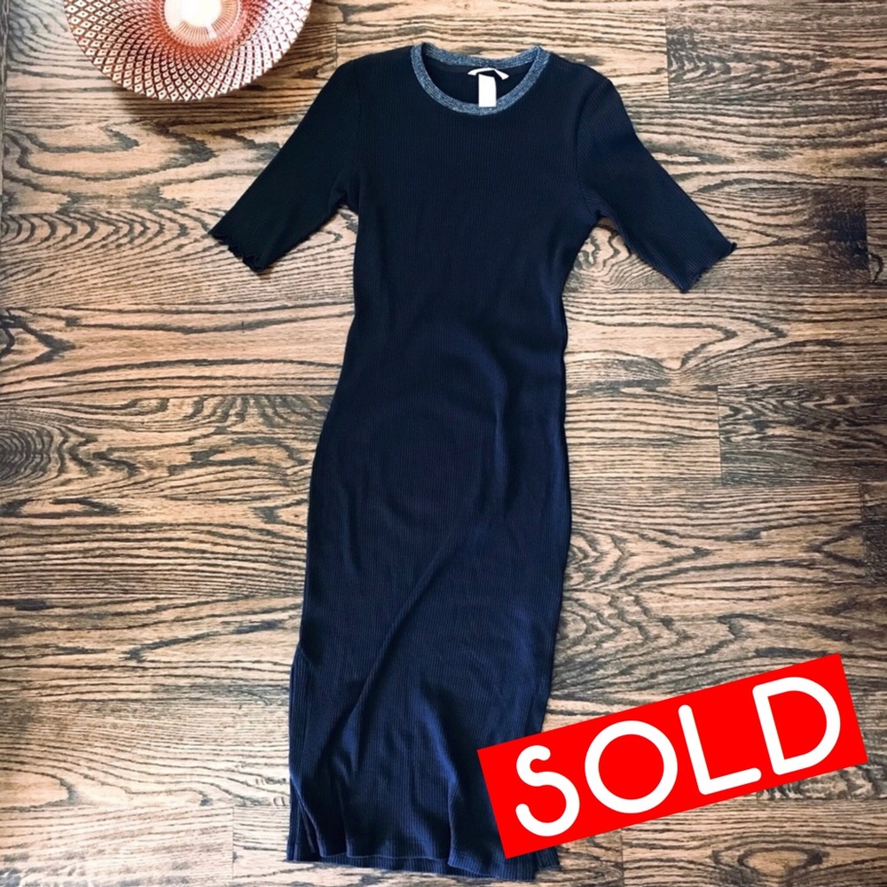 💙💙H&M Black Long Dress - Like New!! 🤘🏻 - Picture 1 of 5